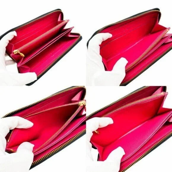 Authentic Louis Vuitton Monogram Multicolor Zippy Wallet Black Pink - Picture 8 of 10